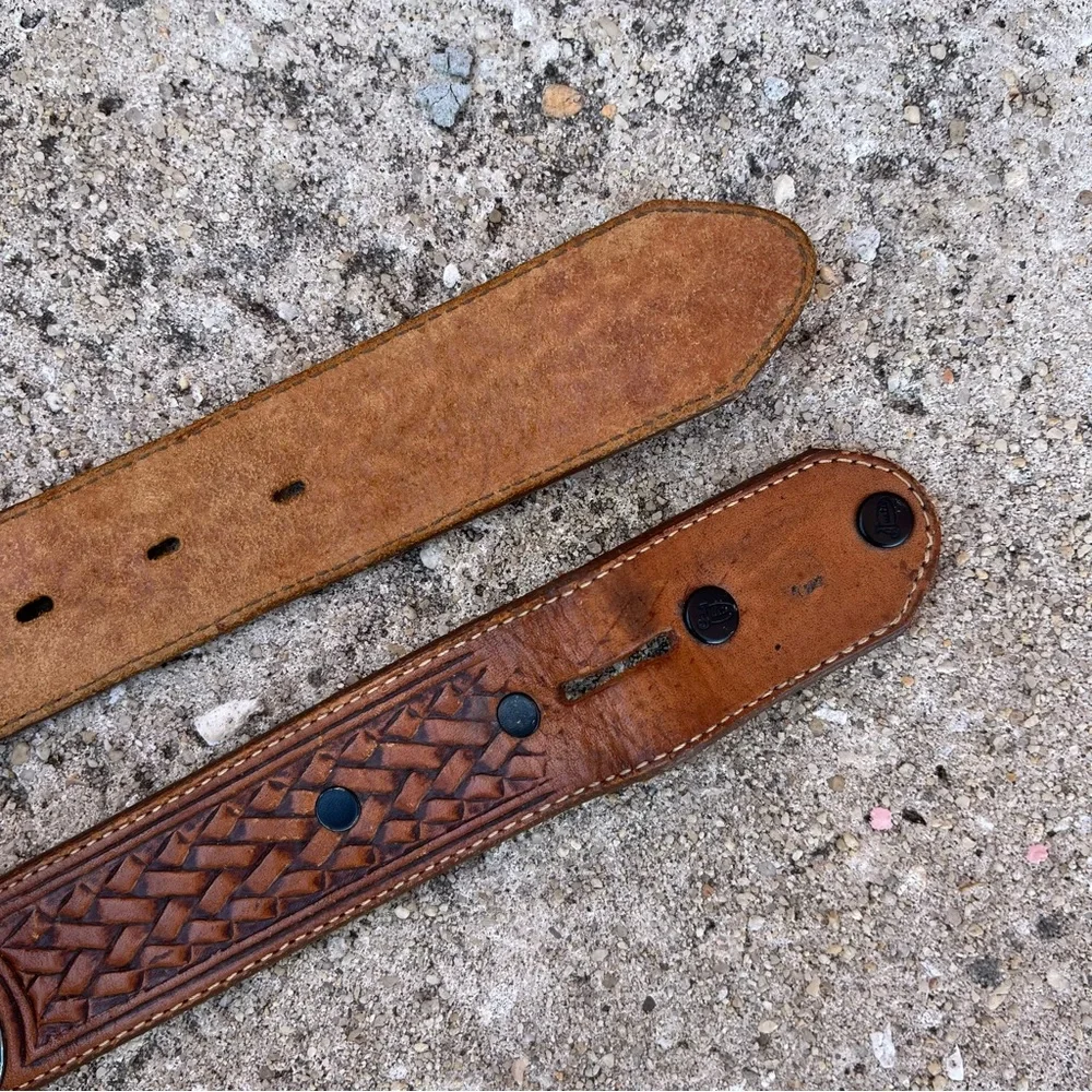 Justin Belt Leather Western Brown